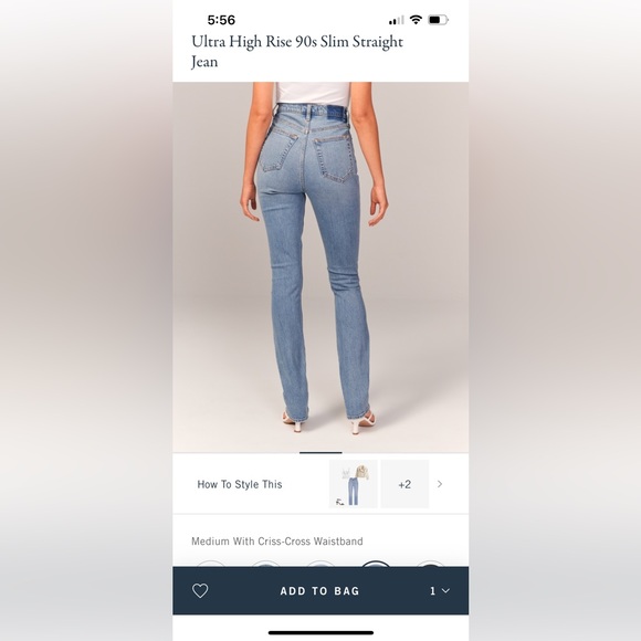 Abercrombie The ‘90s Straight Ultra Highrise - Picture 2 of 6